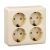 Розетка 4гн с З/К шторки о/у крем 16А IP20 Этюд Systeme Electric