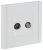 Розетка 2гн ТВ+спутник TV+SAT с/у белый FP238 FORTE&PIANO IEK (1/10/100)