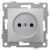 GUSI Bravo МЕХАНИЗМ  Роз. 1-ой б/з с з/ш,  скрытая  установка, 16А, 250В. Цвет серебро.