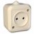 Розетка 1гн без З/К о/у крем 16А IP44 Nemliyer Makel (1/10/100)