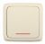 Переключатель 1-клавиш. с подсветкой LED в сборе 10А 250В о/у бежевый глянц. IP20 HEGEL