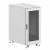 Шкаф напольный разобранный 19   IT-CQE-N 24U 600x800мм, крыша с вырубкой, дверь стекло и сплошная металл, одинарные боковые панели, серый RAL7035