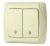 Выключатель 2кл прох с/у крем IP20 Carmen Viko  (1/12/120)