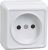 Розетка 1гн без З/К о/у белый 10А IP20 РС20-2-ОБ Октава GENERICA IEK (1/36/432)