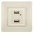 GUSI Ugra Розетка USB, двойная, скрытая установка, с одноместной рамкой С1110-001. Цвет бежевый. GUSI Ugra Розетка USB, двойная, скрытая установка, с одноместной рамкой С1110-001. Цвет бежевый.