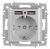 Розетка Intro Accent 6-410-03 , P+E Schuko со шторками, 16А-250В + 2хUSB, IP20, СУ, алюминий Розетка Intro Accent 6-410-03 , P+E Schuko со шторками, 16А-250В + 2хUSB, IP20, СУ, алюминий