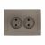 Валенсия лицевая панель розетка 2-местной б/з 10А кашемир с защ. штор. EKF PROxima