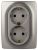 Розетка ЭРА Серия 12 12-2106-16 , 2X2P+E Schuko, 16А-250В, титан Розетка ЭРА Серия 12 12-2106-16 , 2X2P+E Schuko, 16А-250В, титан