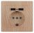 Розетка Intro Plano 1-410-11 с заземлением 2P+E Schuko со шторками, 16А-250В + 2хUSB 5В-2,1А, IP20, СУ, сосна Розетка Intro Plano 1-410-11 с заземлением 2P+E Schuko со шторками, 16А-250В + 2хUSB 5В-2,1А, IP20, СУ, сосна