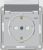 Розетка 1гн с З/К с крыш. шторки с/у белый механизм 16А IP44 W59 Aqua Systeme Electric  (1/10)