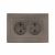 Валенсия лицевая панель розетка 2-местной б/з 10А графит с защ. штор. EKF PROxima