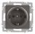 Розетка Intro Accent 6-202-09 2P+E Schuko, 16А-250В, IP20, СУ, титан Розетка Intro Accent 6-202-09 2P+E Schuko, 16А-250В, IP20, СУ, титан