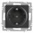Розетка Intro Accent 6-202-07 2P+E Schuko, 16А-250В, IP20, СУ, графит Розетка Intro Accent 6-202-07 2P+E Schuko, 16А-250В, IP20, СУ, графит