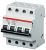 Автоматический выключатель (автомат) 4-полюсный (4P) 1А хар. K 25кА ABB S200/F200/DS200 (аксессуары)