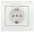 Розетка Intro Plano 1-206-06 с заземлением 2P+E Schuko со шторками, 16А-250В, IP20, СУ, перламутр Розетка Intro Plano 1-206-06 с заземлением 2P+E Schuko со шторками, 16А-250В, IP20, СУ, перламутр