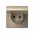 ARTGALLERY РОЗЕТКА с заземл. со шт. с крышк, 16А, IP44, механизм, ШАМПАНЬ