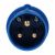 Вилка силовая (CEE) 3Р 220-230 В (50+60 ГЦ) СИНЯЯ 6ч прямая пластик IP44 КЭАЗ