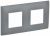 Рамка 2гн серый SK-F02Gr SKANDY IEK (1/10/100)