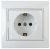 Розетка Intro Plano 1Э-202-01 с заземлением 2P+E Schuko, 16А-250В, IP20, СУ, без лапок, белый Розетка Intro Plano 1Э-202-01 с заземлением 2P+E Schuko, 16А-250В, IP20, СУ, без лапок, белый