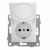 GUSI Bravo МЕХАНИЗМ  Роз. 1-ой с/з с з/ш и крышкой,  скрытая  установка, 16А, 250В. Цвет белый.