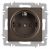 Розетка Intro Accent 6-202-08 2P+E Schuko, 16А-250В, IP20, СУ, бронза Розетка Intro Accent 6-202-08 2P+E Schuko, 16А-250В, IP20, СУ, бронза