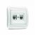 Розетка 2гн комп+комп RJ45+RJ45 с/у белый Mimoza Makel