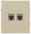 Розетка ЭРА Arktik 16-3108-04 информационная двойная 2XRJ45 шампань
