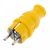 Вилка прямая с З/К каучук желтая 16A IP44 REXANT Вилка прямая с З/К каучук желтая 16A IP44 REXANT
