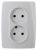 Розетка 2гн без З/К с/у белый без м.лапок в сборе 16А 12-2007-01 Эра12 ЭРА (1/10)