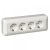 Розетка 4гн с З/К шторка о/у белый монт.пласт. 16А IP20 (розн. упак) Прима Schneider Electric (22)