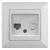 Розетка Intro Solo 4-302-01 телефонная RJ11, СУ, белый Розетка Intro Solo 4-302-01 телефонная RJ11, СУ, белый