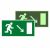 Знак эвакуационный E 07 "Направление к эвакуационному выходу направо вниз" 150x300 мм, пленка самоклеящаяся с фотолюминесцентным покрытием ГОСТ Р 12.4