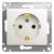 Розетка 1гн с З/К с/у перламутр механизм 16А Glossa Systeme Electric  (1/20)