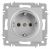 Розетка Intro Accent 6-202-03 2P+E Schuko, 16А-250В, IP20, СУ, алюминий Розетка Intro Accent 6-202-03 2P+E Schuko, 16А-250В, IP20, СУ, алюминий