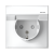 Розетка 1гн с З/К с крыш. шторки с/у белый механизм 16А IP44 ArtGallery Systeme Electric (1/10/20)