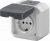 Розетка 1гн с З/К с крыш. о/у серый 16А P54 Variant АBB