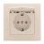 Розетка 1гн с З/К с крыш. шторки с/у крем 16А Минск EKF