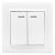Выключатель 2кл с подсв с/у белый Минск EKF (10/200)