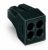 PUSH WIRE® connector for junction boxes for solid and stranded conductors max. 2.5 mm 4-conductor Black housing black cover Max. surrounding air tempe