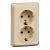 Розетка 2гн с З/К с/у крем 16А Этюд Systeme Electric