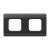(NEW3-E) Рамка 2-ая, универсальная, черный CHINT (1)