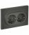 Розетка 2гн с З/К шторки с/у серый безвинт.клем 16А FP323 FORTE&PIANO IEK (1/10/100)