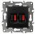 Розетка 2гн аудио+аудио с/у антрацит механизм 12-3112-05 Эра12 ЭРА (10/100/2500)