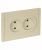 Розетка 2гн без З/К шторки с/у ваниль безвинт.клем 10А FP425 FORTE&PIANO IEK (1/10/100)