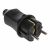 Вилка прямая с 3/К черная каучук 16А IP44 PROconnect