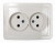 Розетка 2гн без З/К с/у белый 16А 2102-W CLASSICO IN HOME  (1/10/180)