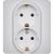 Розетка 2гн с З/К с/у белый в сборе 16А INSPIRIA Legrand (1/5/50)