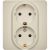 Розетка 2гн с З/К с/у крем в сборе 16А INSPIRIA Legrand (1/5/50)
