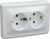 Розетка 2гн с З/К с/у белый 16А РС12-3-ВБ ВЕГА GENERICA IEK (1/25/100)