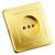 Розетка HEGEL 1-мест. в сборе с корпусом без З/К скр. уст-ки16А 220-250В IP20 цвет золото Розетка HEGEL 1-мест. в сборе с корпусом без З/К скр. уст-ки16А 220-250В IP20 цвет золото